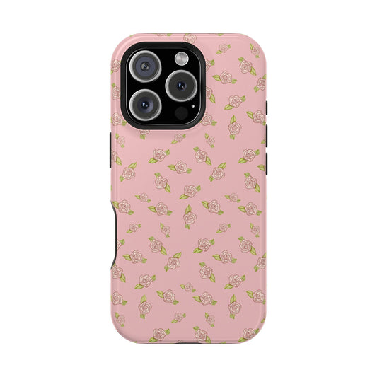 Petal Pink Coquette Pink Rosettes, MagSafe Magnetic Tough Cases, Phone Accessories, Unique Gifts, Protective Phone Covers, Floral Design