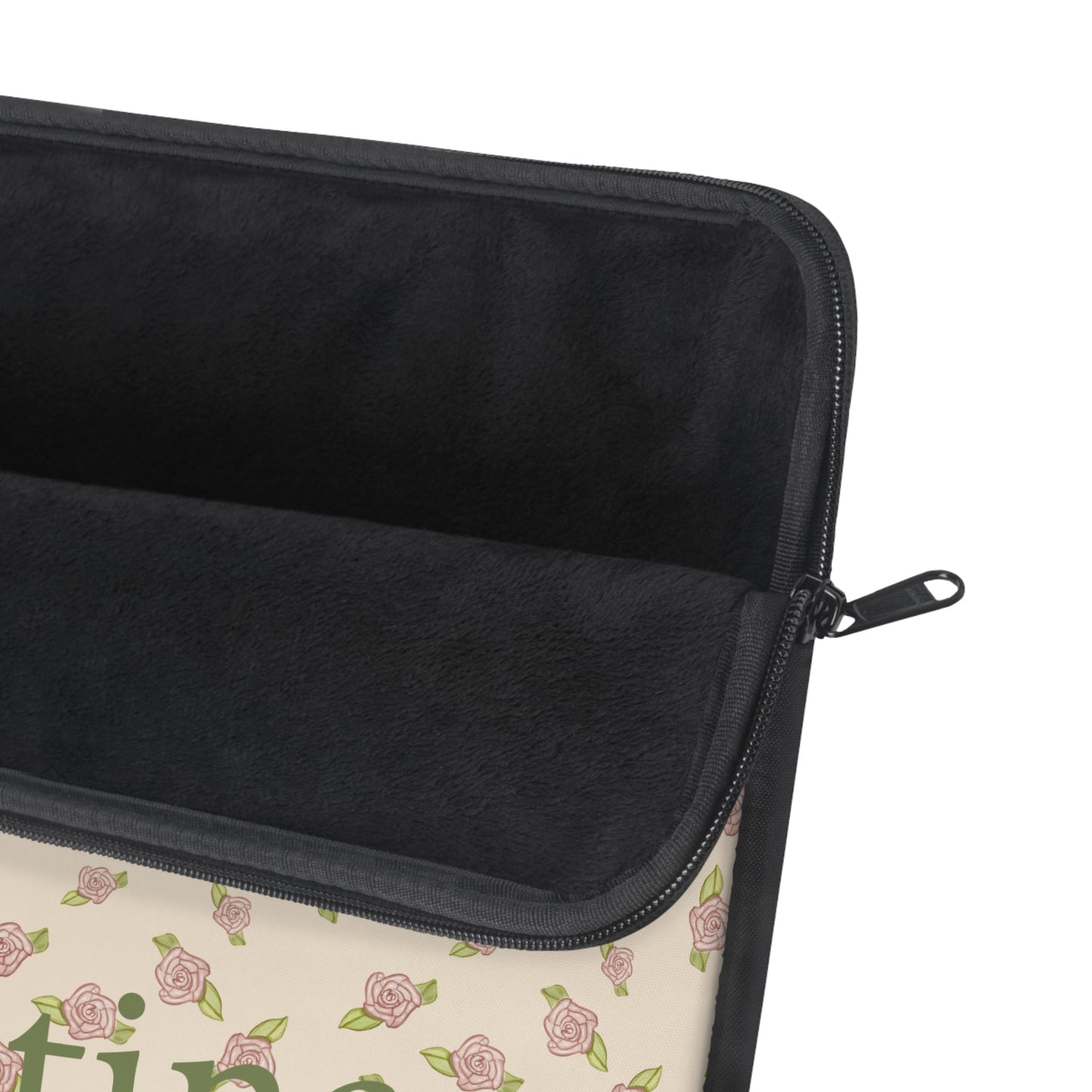 Antique White Rose Pattern Laptop Sleeve, Protective Computer Cover, Tech Accessories, Tablet Bag, Padded Case