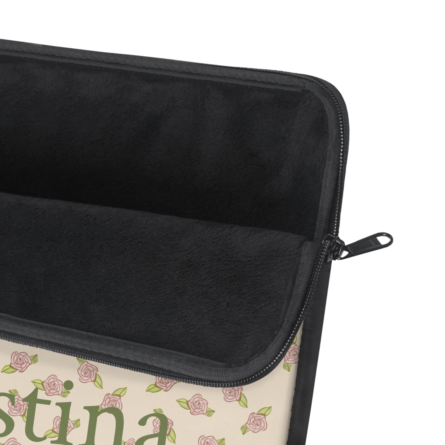 Antique White Rose Pattern Laptop Sleeve, Protective Computer Cover, Tech Accessories, Tablet Bag, Padded Case