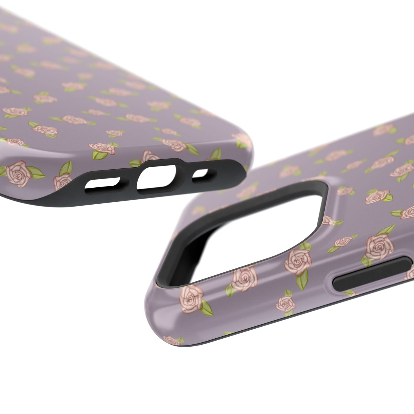 Candy Purple Coquette Pink Rosettes, MagSafe Magnetic Tough Cases, Phone Accessories, Unique Gifts, Protective Phone Covers, Floral Design