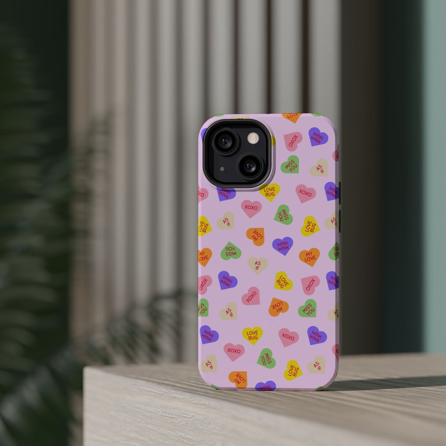 Sweet Candy Hearts, MagSafe Magnetic Tough Cases, iPhone 16 pro max case, Phone Accessories, Valentine's Day, Protective Phone Covers