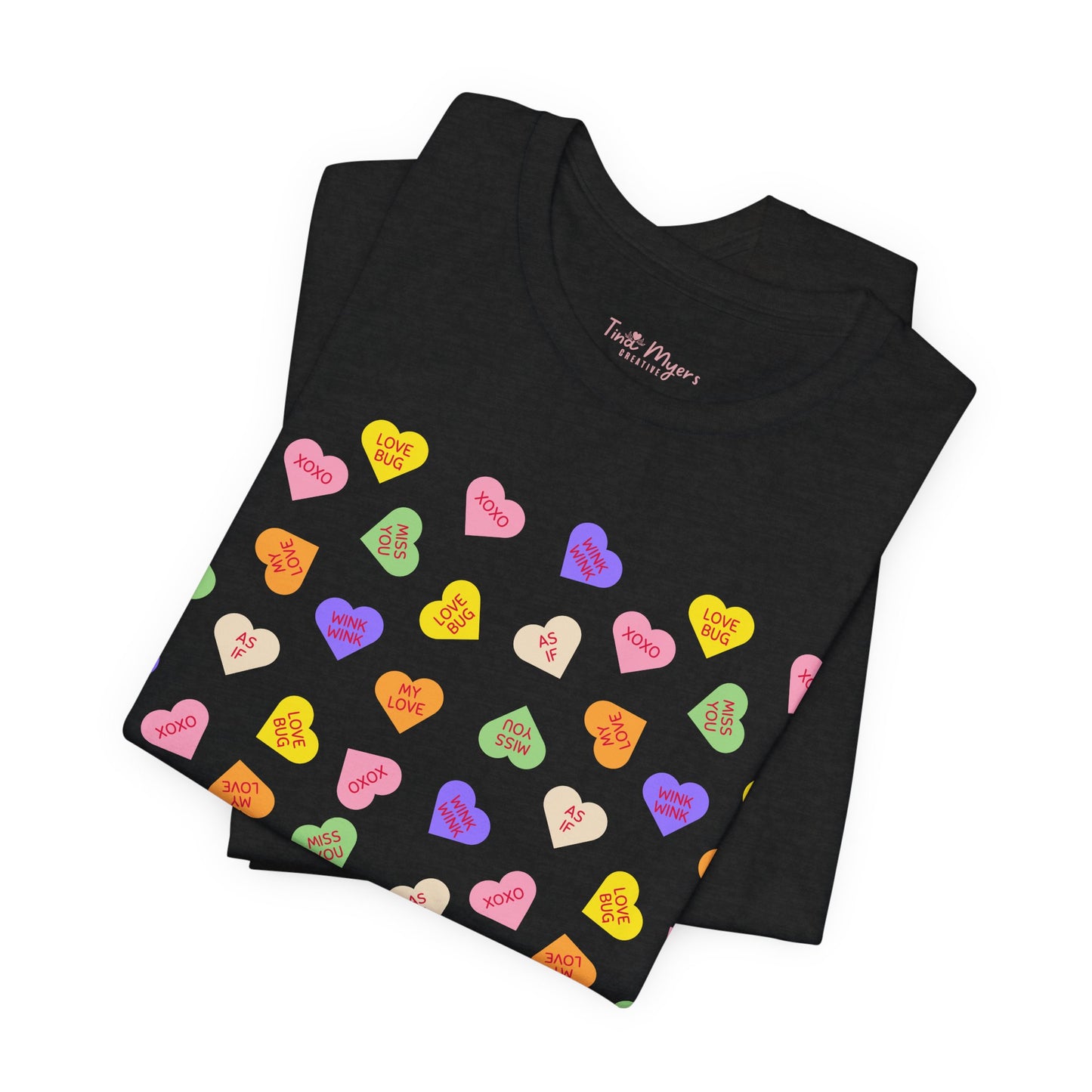 Sweet Heart Valentine Pattern T-Shirt, Shirt, Top, Tee - Unisex Jersey Short Sleeve Shirt for All Ages and Genders