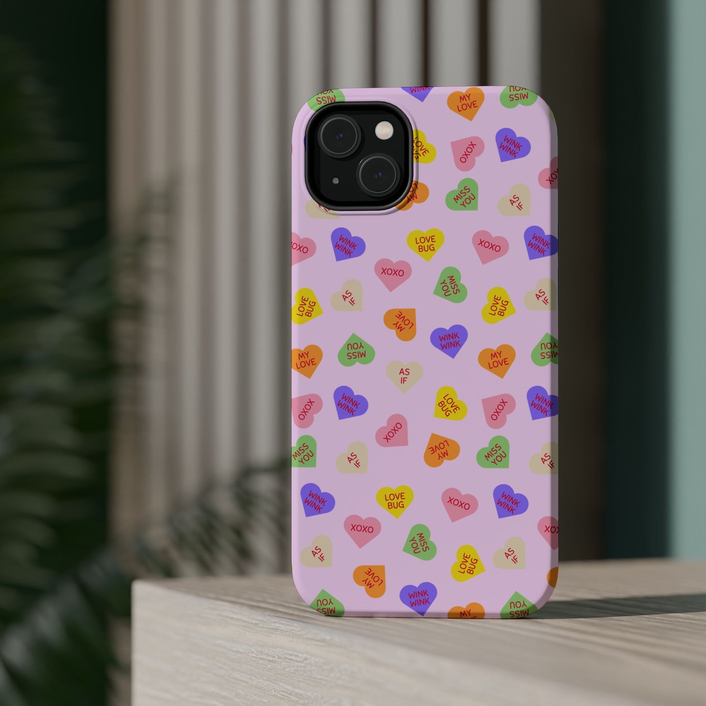 Sweet Candy Hearts, MagSafe Magnetic Tough Cases, iPhone 16 pro max case, Phone Accessories, Valentine's Day, Protective Phone Covers