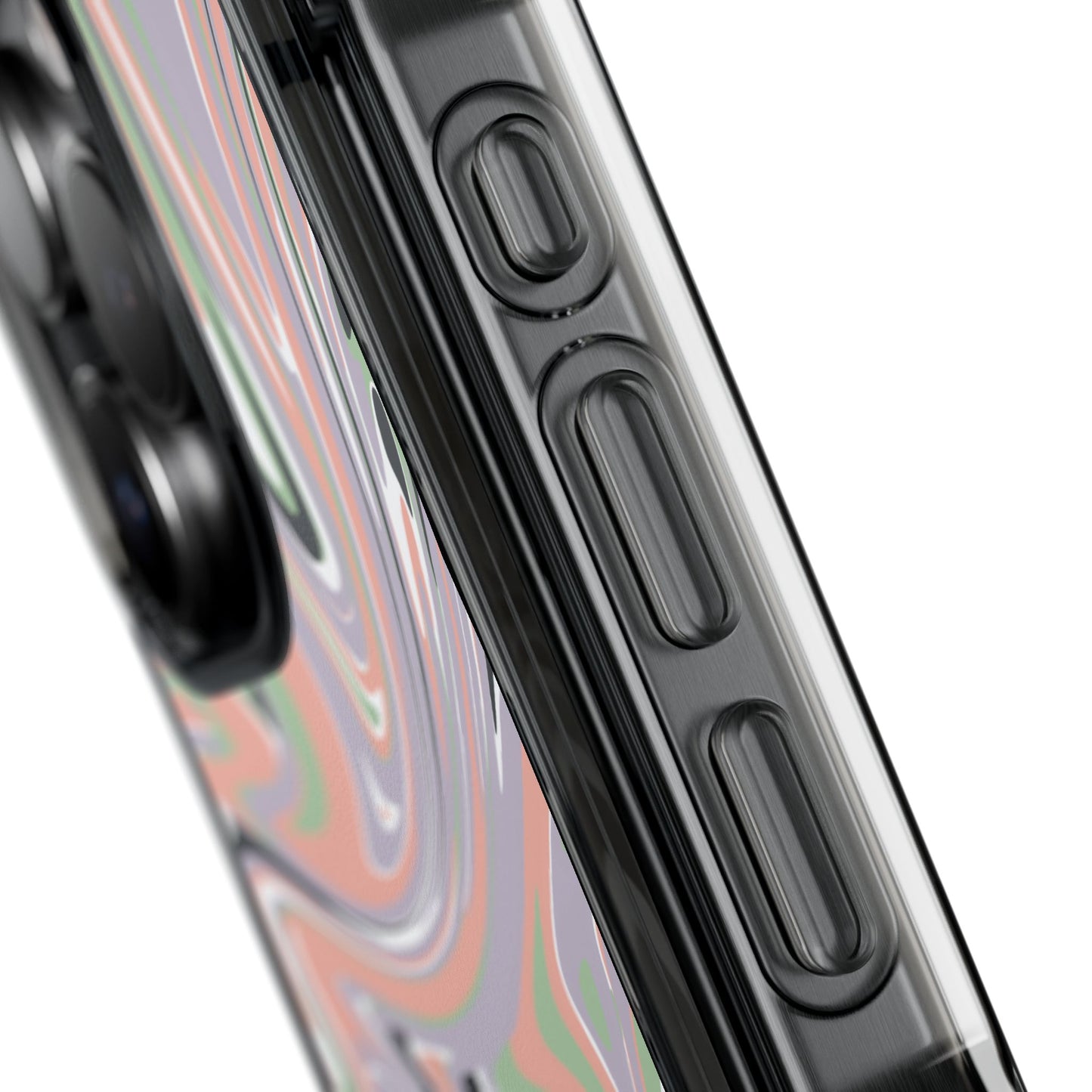 Swirl Phone Case, Clear Impact Phone Cover, Protective MagSafe Magnetic Phone Case, Unique Swirl Design, Phone Accessories