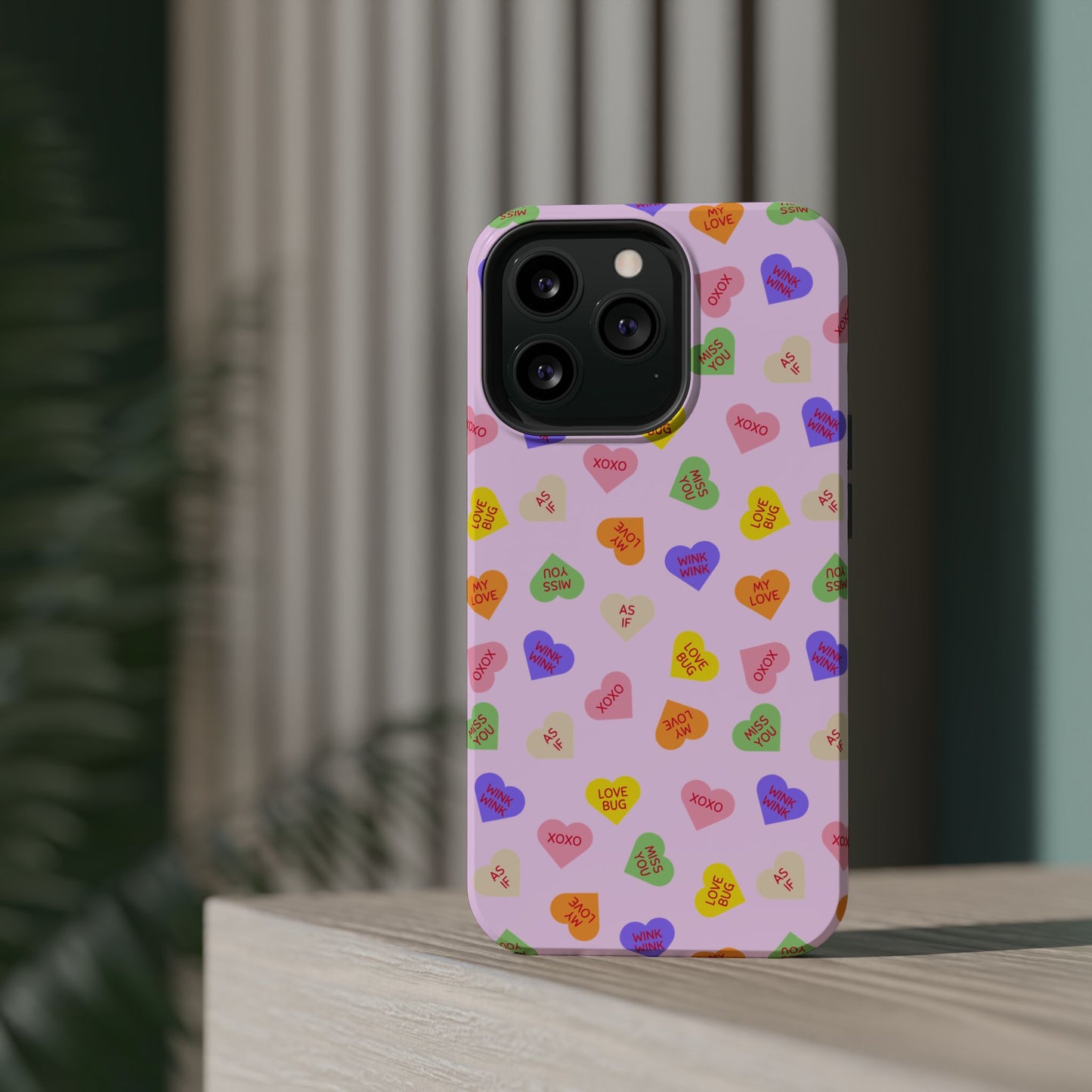 Sweet Candy Hearts, MagSafe Magnetic Tough Cases, iPhone 16 pro max case, Phone Accessories, Valentine's Day, Protective Phone Covers