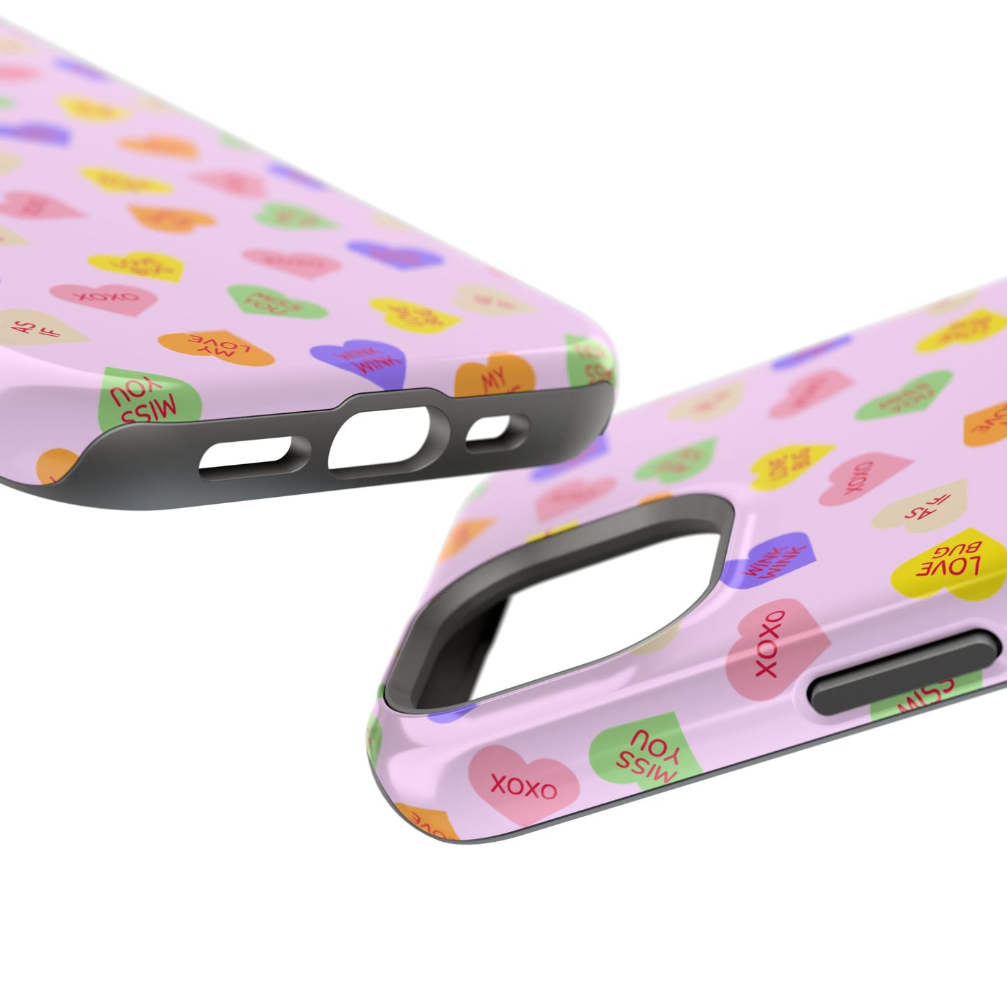 Sweet Candy Hearts, MagSafe Magnetic Tough Cases, iPhone 16 pro max case, Phone Accessories, Valentine's Day, Protective Phone Covers