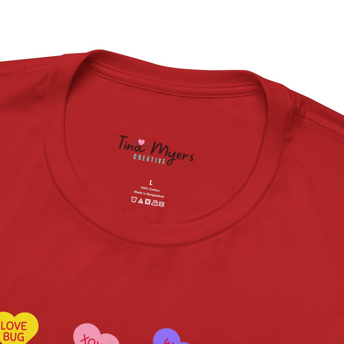 Sweet Heart Valentine Pattern T-Shirt, Shirt, Top, Tee - Unisex Jersey Short Sleeve Shirt for All Ages and Genders