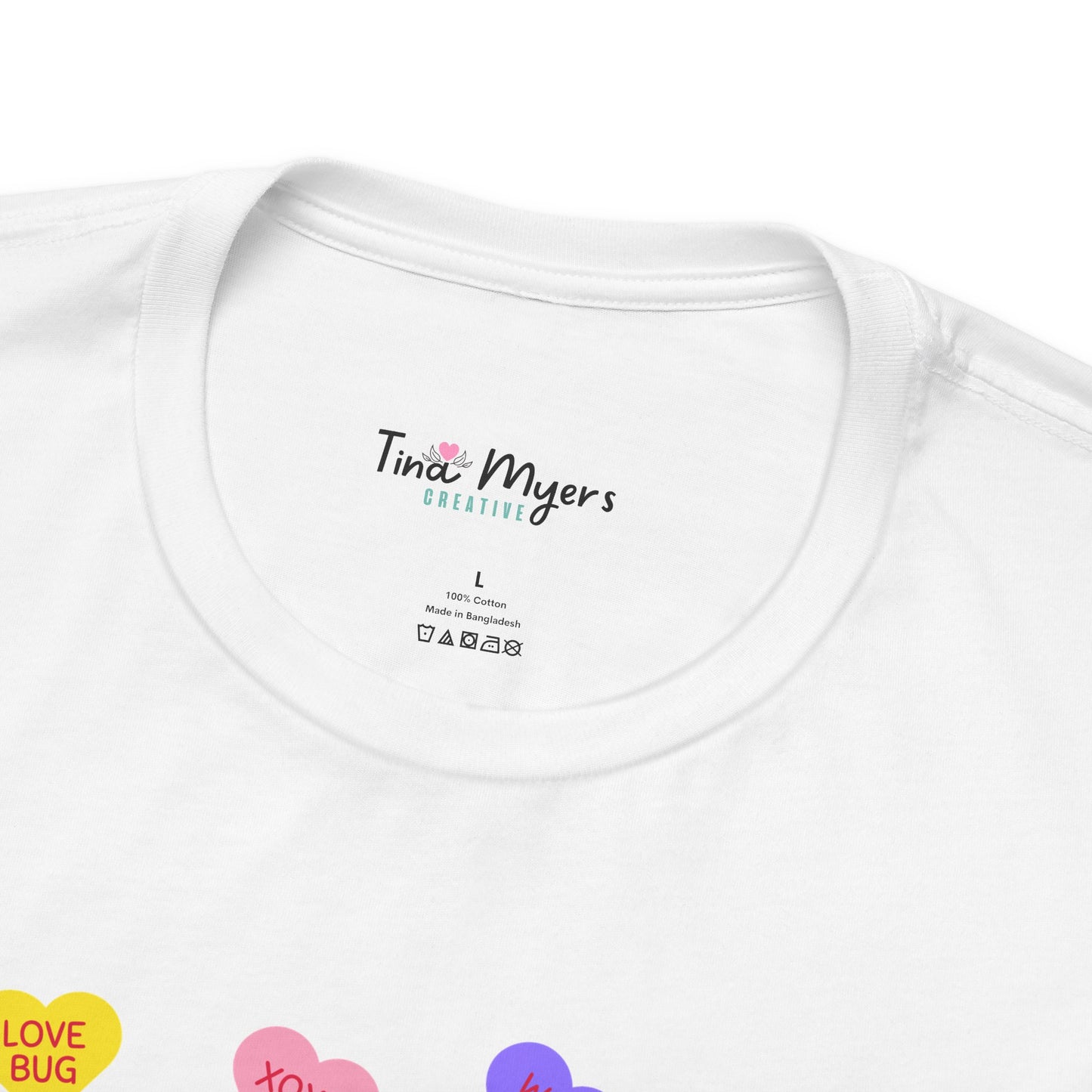 Sweet Heart Valentine Pattern T-Shirt, Shirt, Top, Tee - Unisex Jersey Short Sleeve Shirt for All Ages and Genders