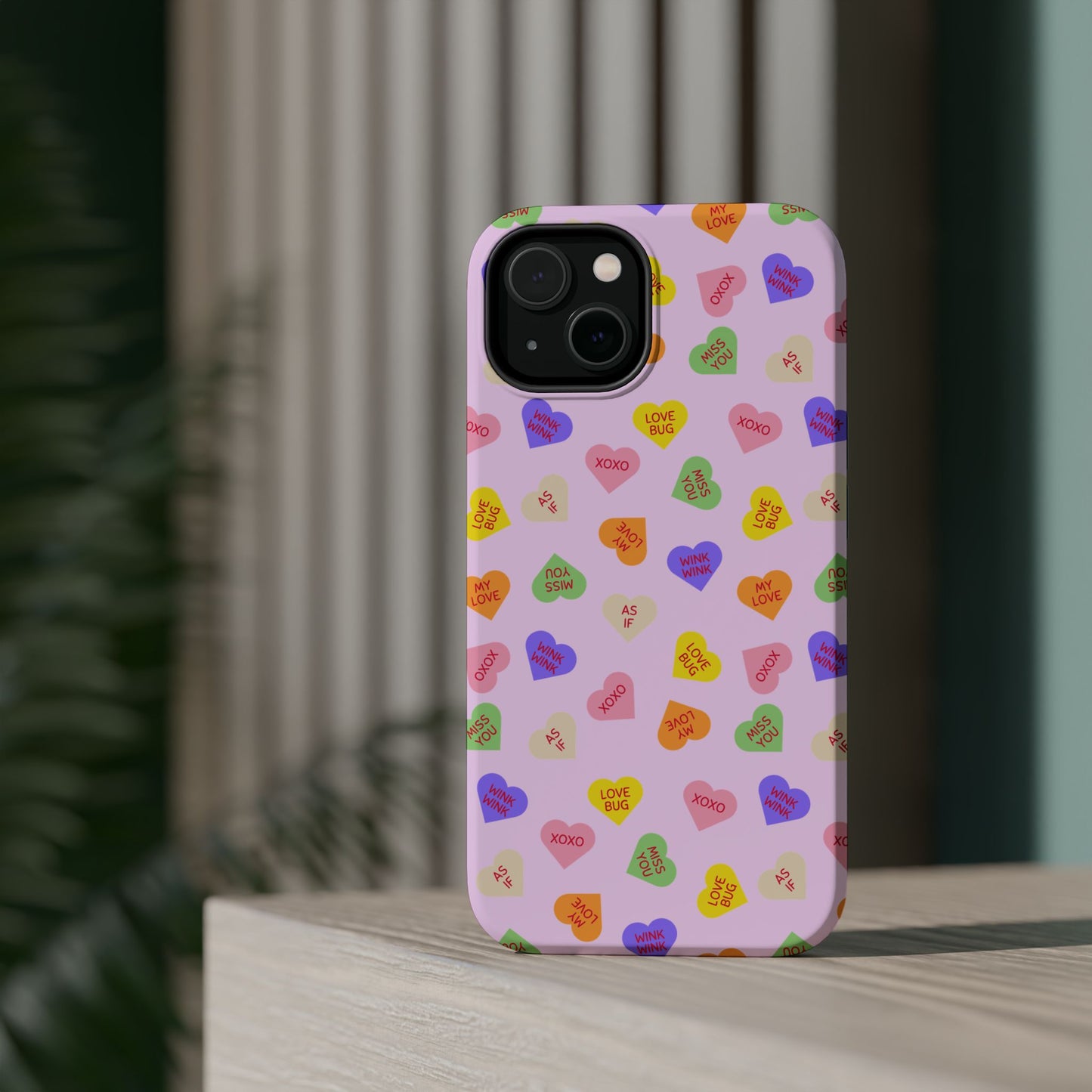 Sweet Candy Hearts, MagSafe Magnetic Tough Cases, iPhone 16 pro max case, Phone Accessories, Valentine's Day, Protective Phone Covers