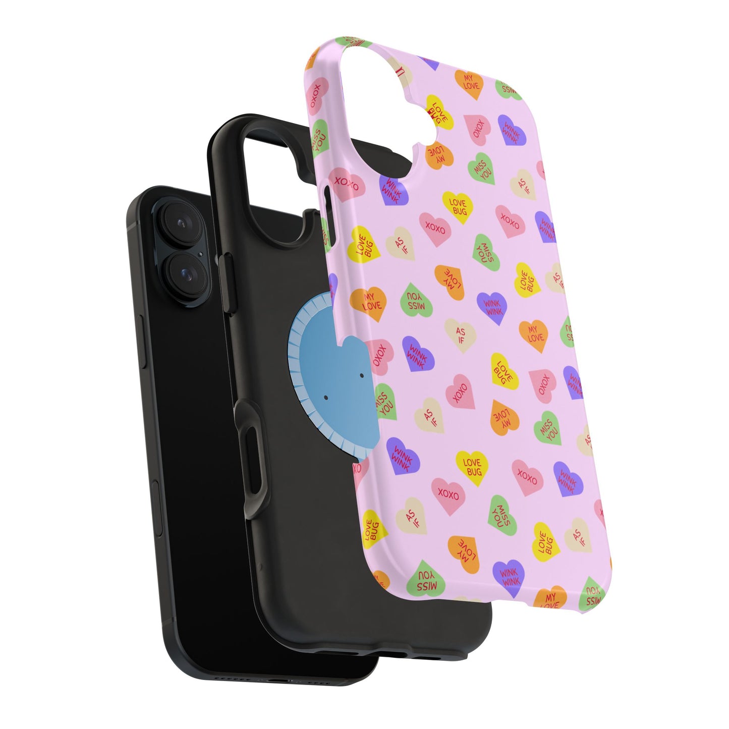 Sweet Candy Hearts, MagSafe Magnetic Tough Cases, iPhone 16 pro max case, Phone Accessories, Valentine's Day, Protective Phone Covers