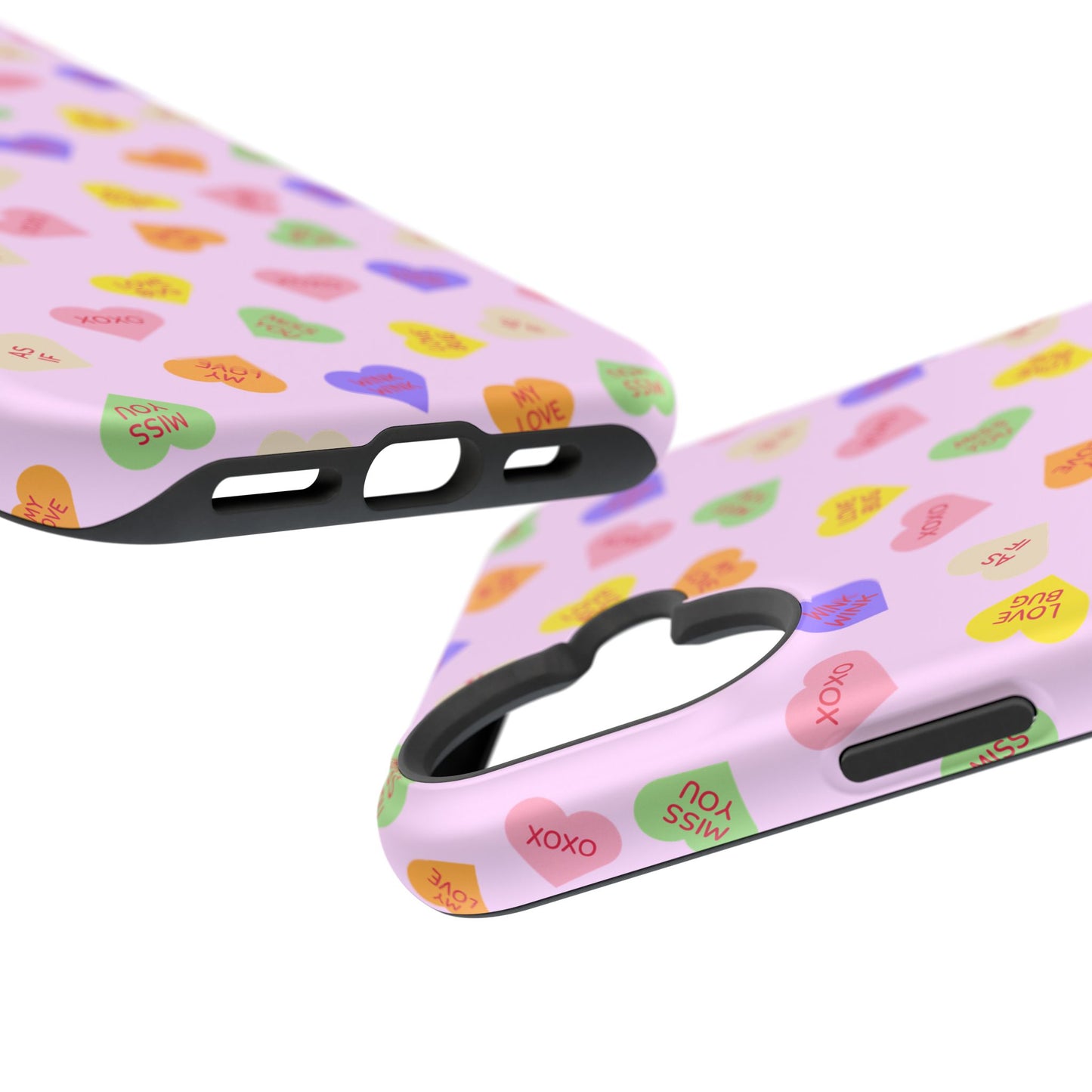 Sweet Candy Hearts, MagSafe Magnetic Tough Cases, iPhone 16 pro max case, Phone Accessories, Valentine's Day, Protective Phone Covers