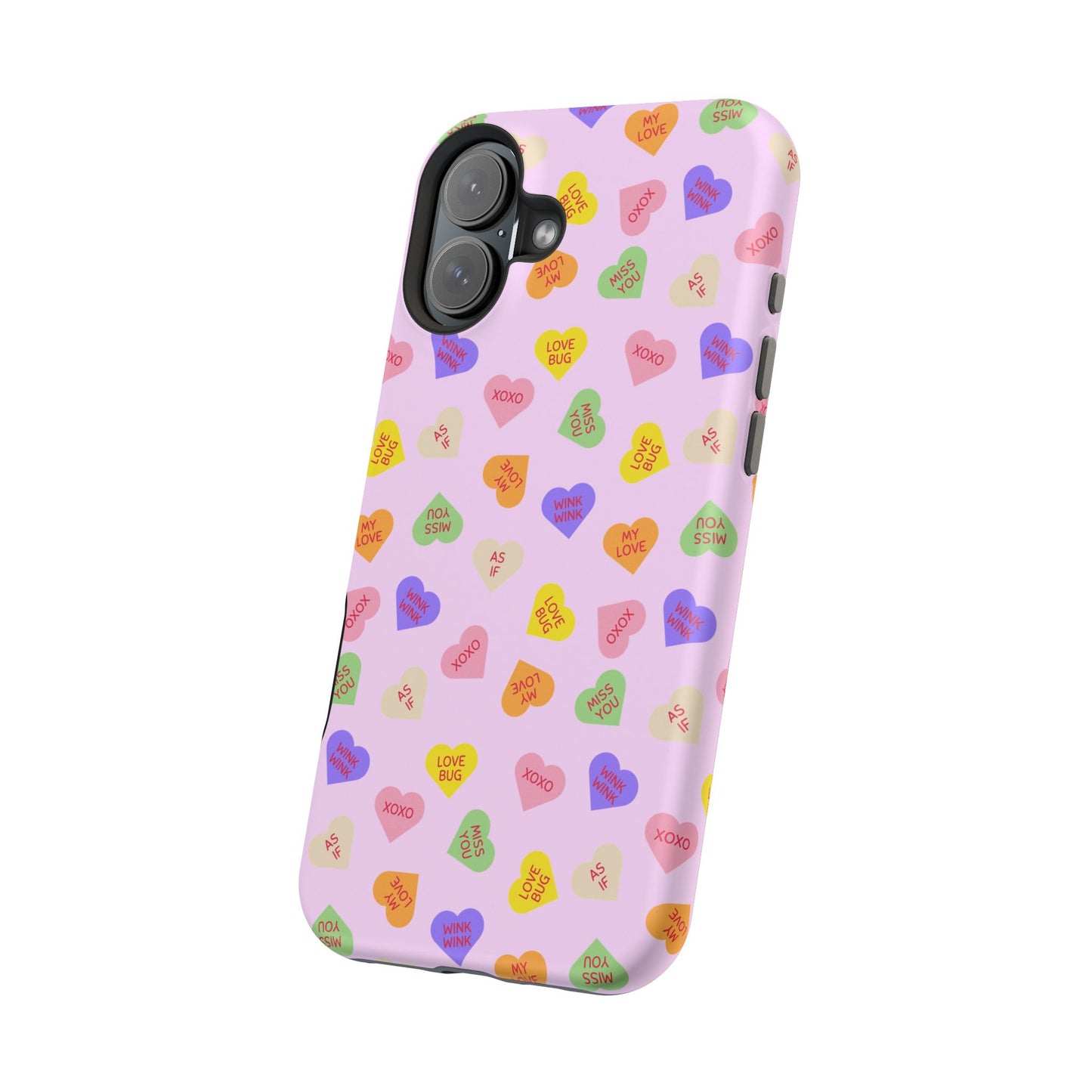 Sweet Candy Hearts, MagSafe Magnetic Tough Cases, iPhone 16 pro max case, Phone Accessories, Valentine's Day, Protective Phone Covers