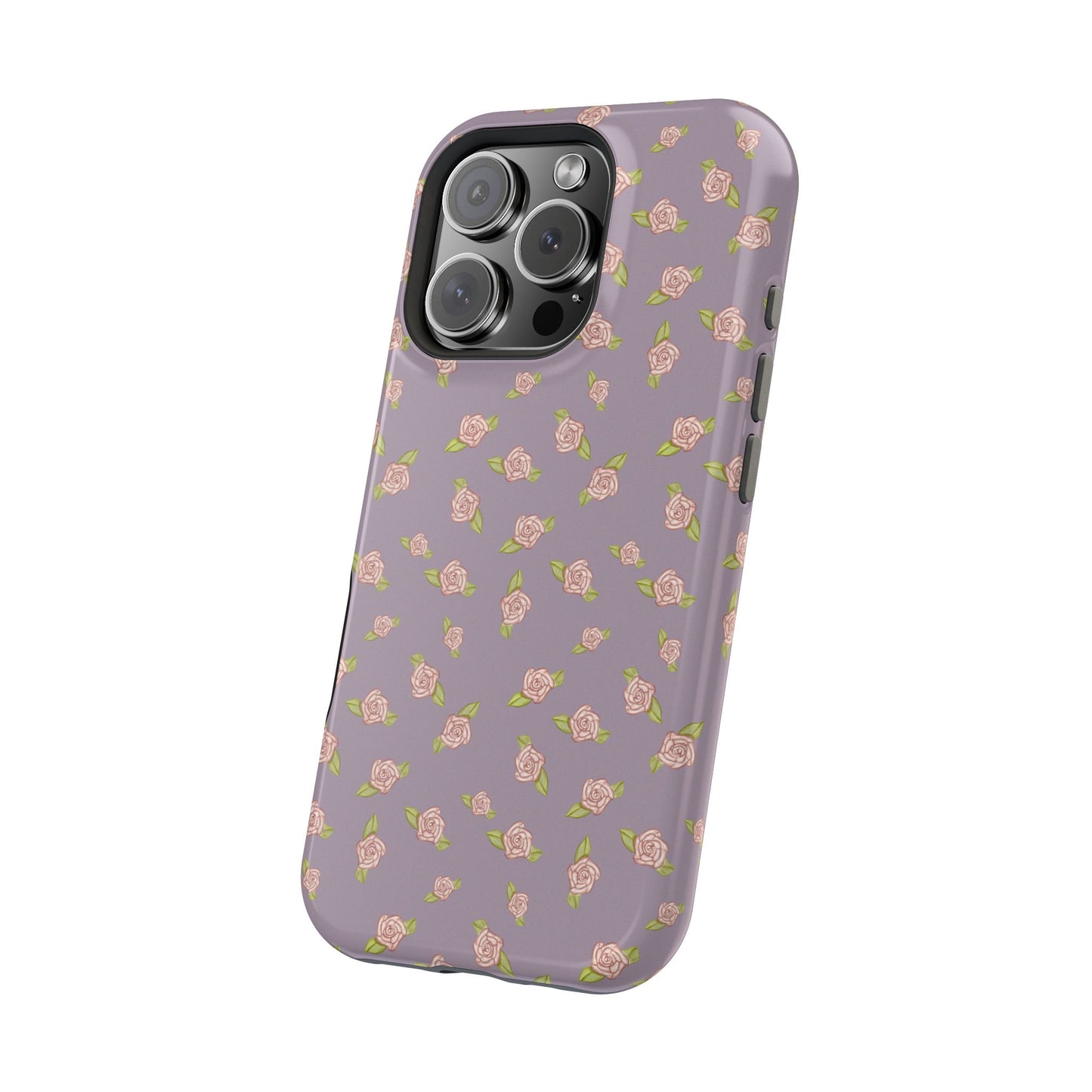 Candy Purple Coquette Pink Rosettes, MagSafe Magnetic Tough Cases, Phone Accessories, Unique Gifts, Protective Phone Covers, Floral Design