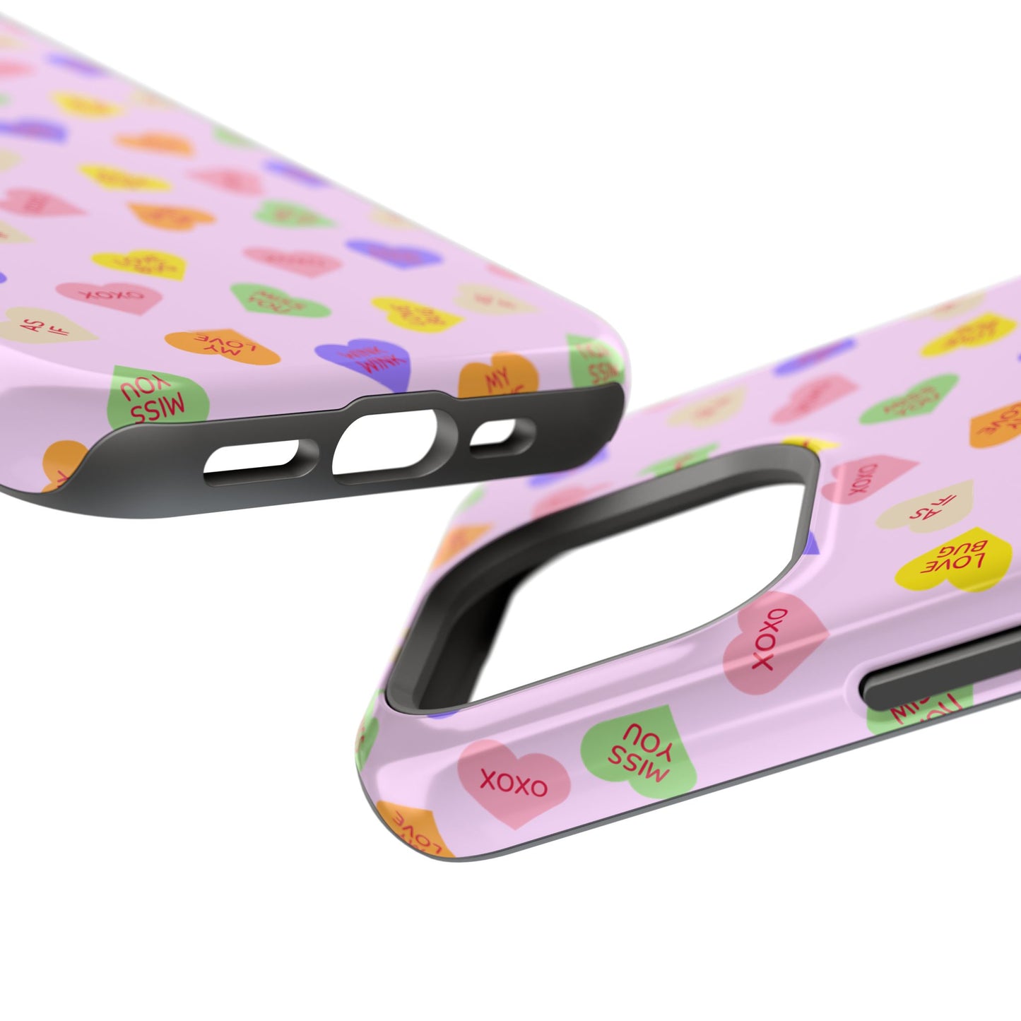 Sweet Candy Hearts, MagSafe Magnetic Tough Cases, iPhone 16 pro max case, Phone Accessories, Valentine's Day, Protective Phone Covers