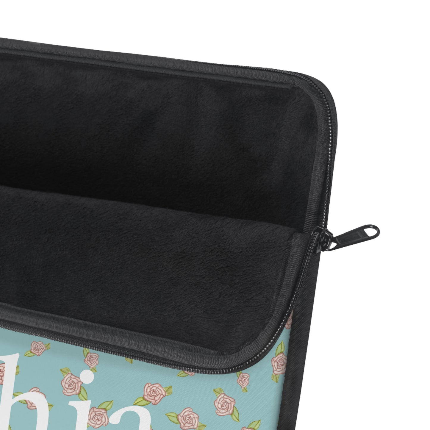 Blue Rose Coquette Pattern Laptop Sleeve, Personalized Protective Computer Cover, Tech Accessories, Tablet Bag, Padded Case