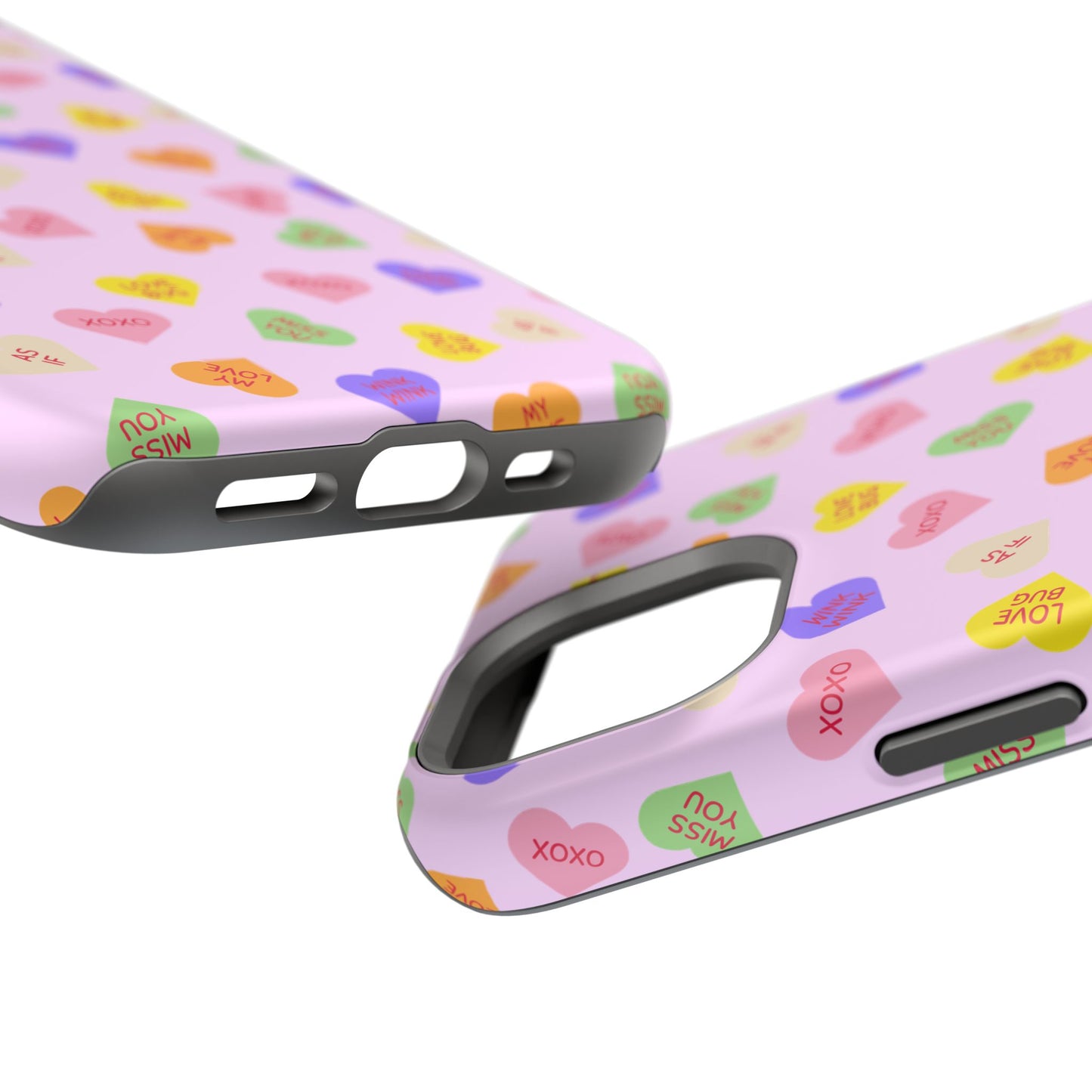 Sweet Candy Hearts, MagSafe Magnetic Tough Cases, iPhone 16 pro max case, Phone Accessories, Valentine's Day, Protective Phone Covers