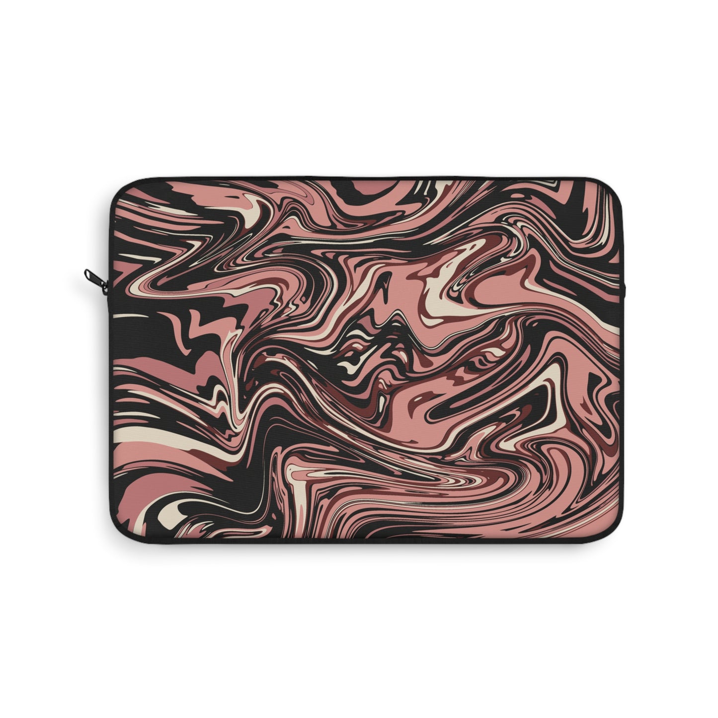 Black Cherry Swirl Pattern Laptop Sleeve, Protective Computer Cover, Tech Accessories, Geometric Design Padded Case, Tablet Bag, Gift for Student
