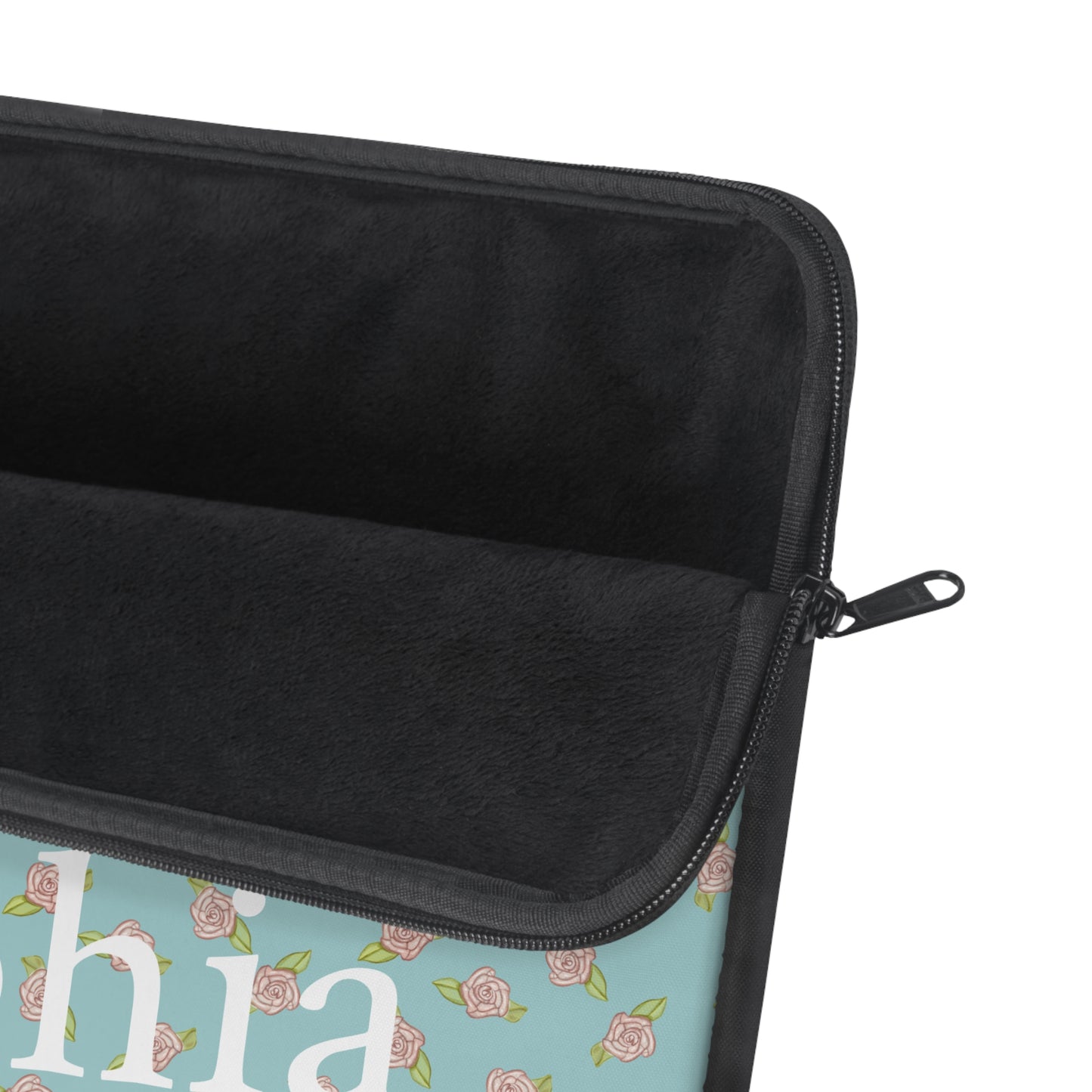 Blue Rose Coquette Pattern Laptop Sleeve, Personalized Protective Computer Cover, Tech Accessories, Tablet Bag, Padded Case
