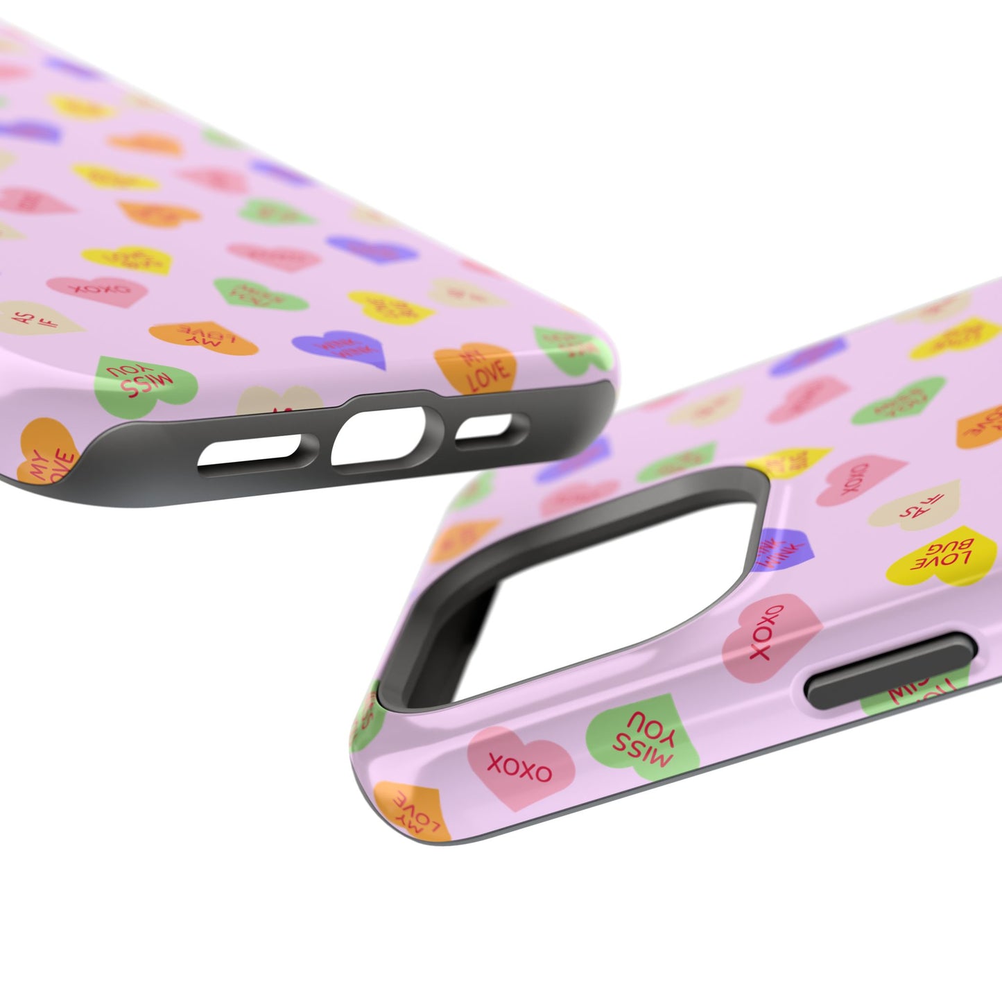Sweet Candy Hearts, MagSafe Magnetic Tough Cases, iPhone 16 pro max case, Phone Accessories, Valentine's Day, Protective Phone Covers