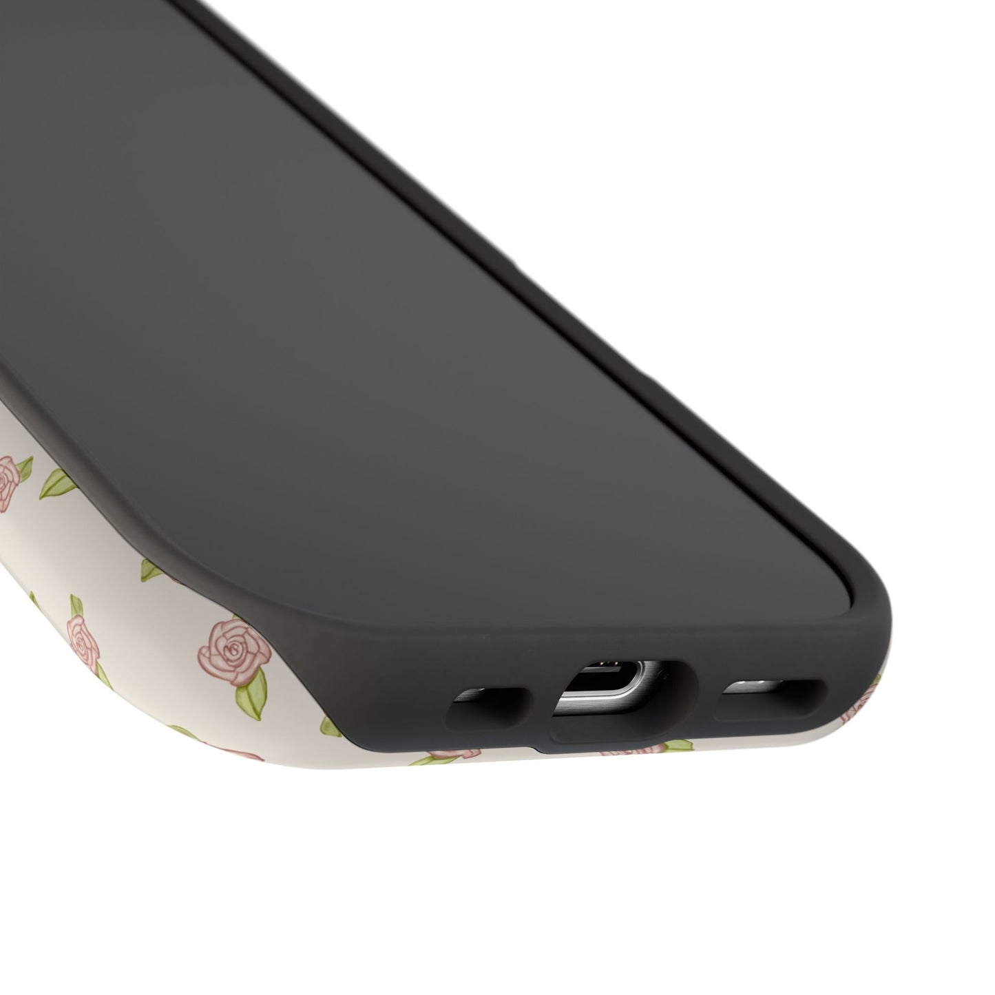 Antique White Coquette Pink Rosettes, MagSafe Magnetic Tough Cases, Phone Accessories, Unique Gifts, Protective Phone Covers, Floral Design