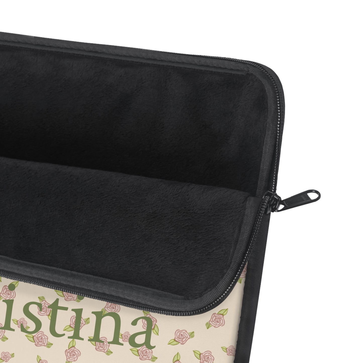 Antique White Rose Pattern Laptop Sleeve, Protective Computer Cover, Tech Accessories, Tablet Bag, Padded Case