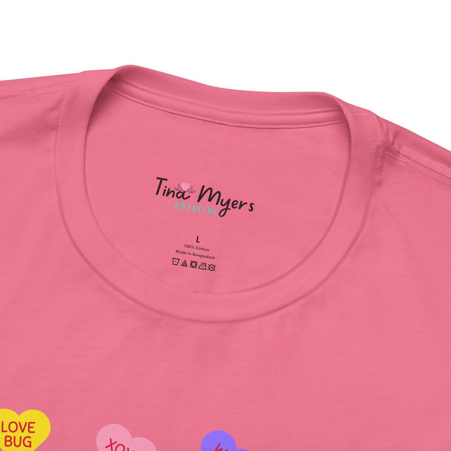 Sweet Heart Valentine Pattern T-Shirt, Shirt, Top, Tee - Unisex Jersey Short Sleeve Shirt for All Ages and Genders