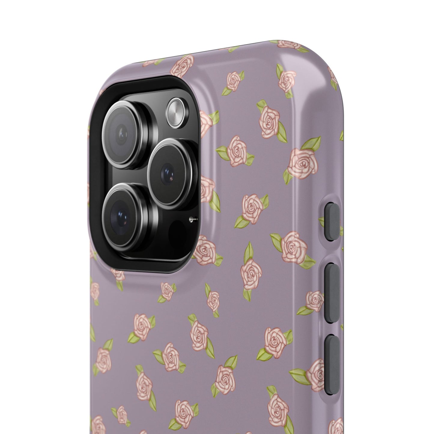 Candy Purple Coquette Pink Rosettes, MagSafe Magnetic Tough Cases, Phone Accessories, Unique Gifts, Protective Phone Covers, Floral Design