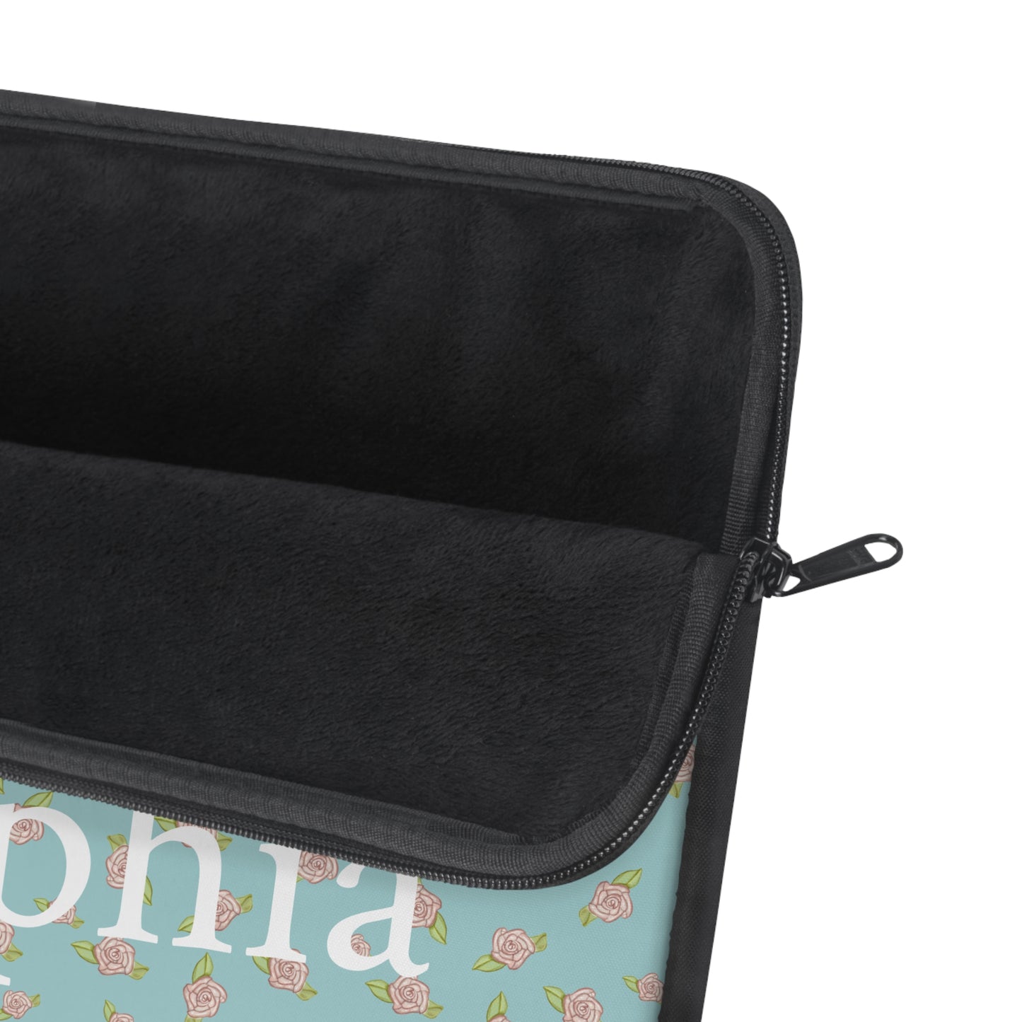 Blue Rose Coquette Pattern Laptop Sleeve, Personalized Protective Computer Cover, Tech Accessories, Tablet Bag, Padded Case