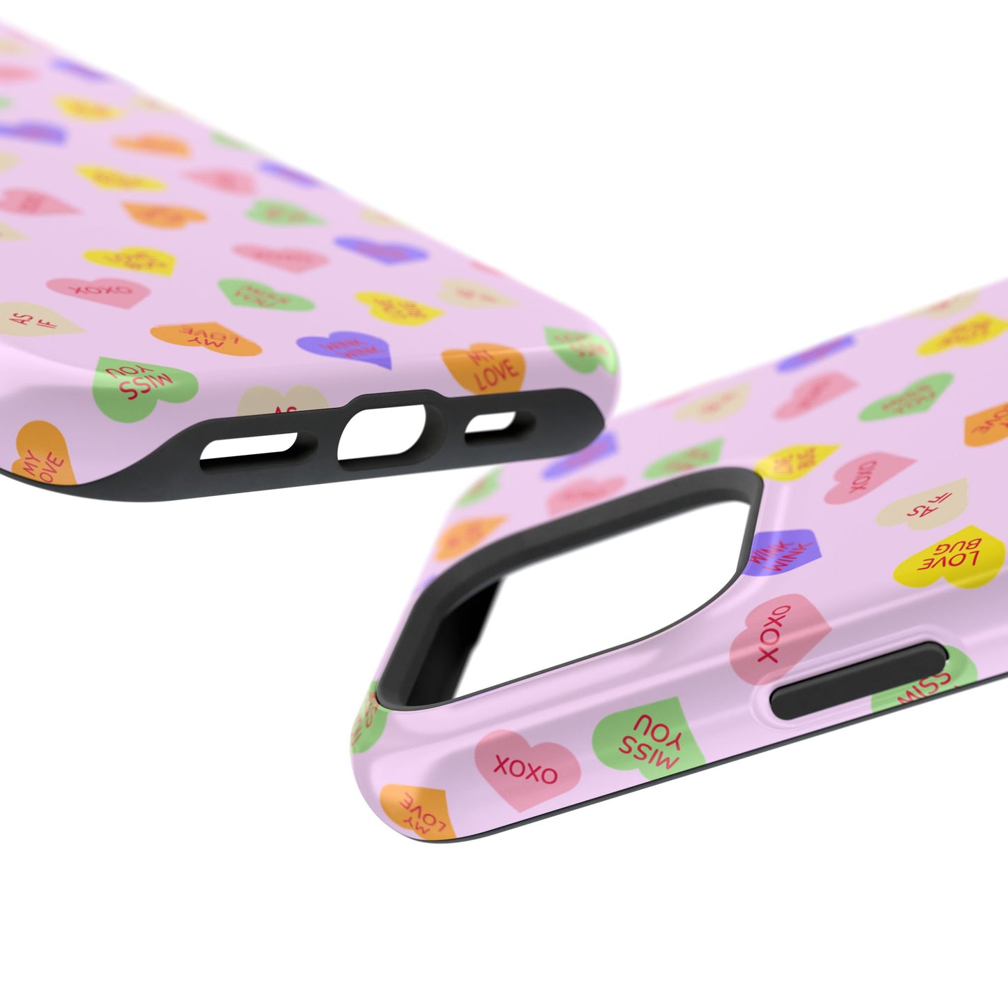 Sweet Candy Hearts, MagSafe Magnetic Tough Cases, iPhone 16 pro max case, Phone Accessories, Valentine's Day, Protective Phone Covers