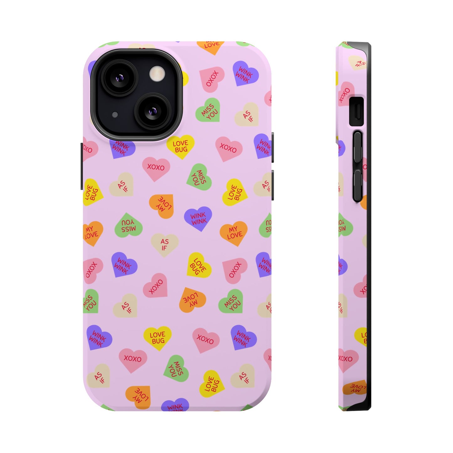 Sweet Candy Hearts, MagSafe Magnetic Tough Cases, iPhone 16 pro max case, Phone Accessories, Valentine's Day, Protective Phone Covers