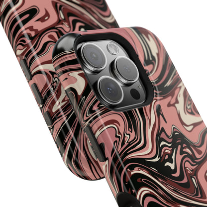 Black Cherry Swirl Design iPhone Phone Case, MagSafe Magnetic Tough Cases,  Phone Accessories, Unique Gifts, Protective Phone Covers