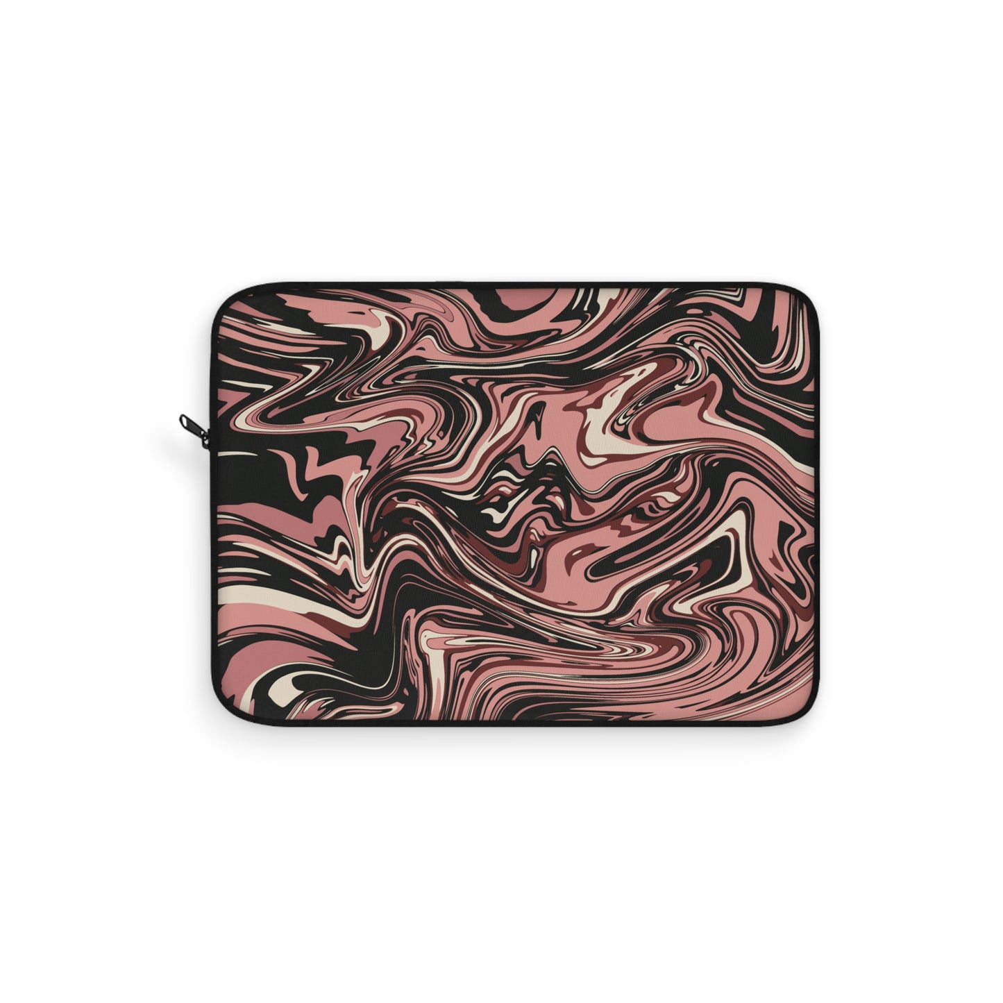 Black Cherry Swirl Pattern Laptop Sleeve, Protective Computer Cover, Tech Accessories, Geometric Design Padded Case, Tablet Bag, Gift for Student