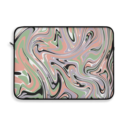 Swirl Pattern Laptop Sleeve, Protective Computer Cover, Tech Accessories, Geometric Design Padded Case, Tablet Bag, Gift for Student