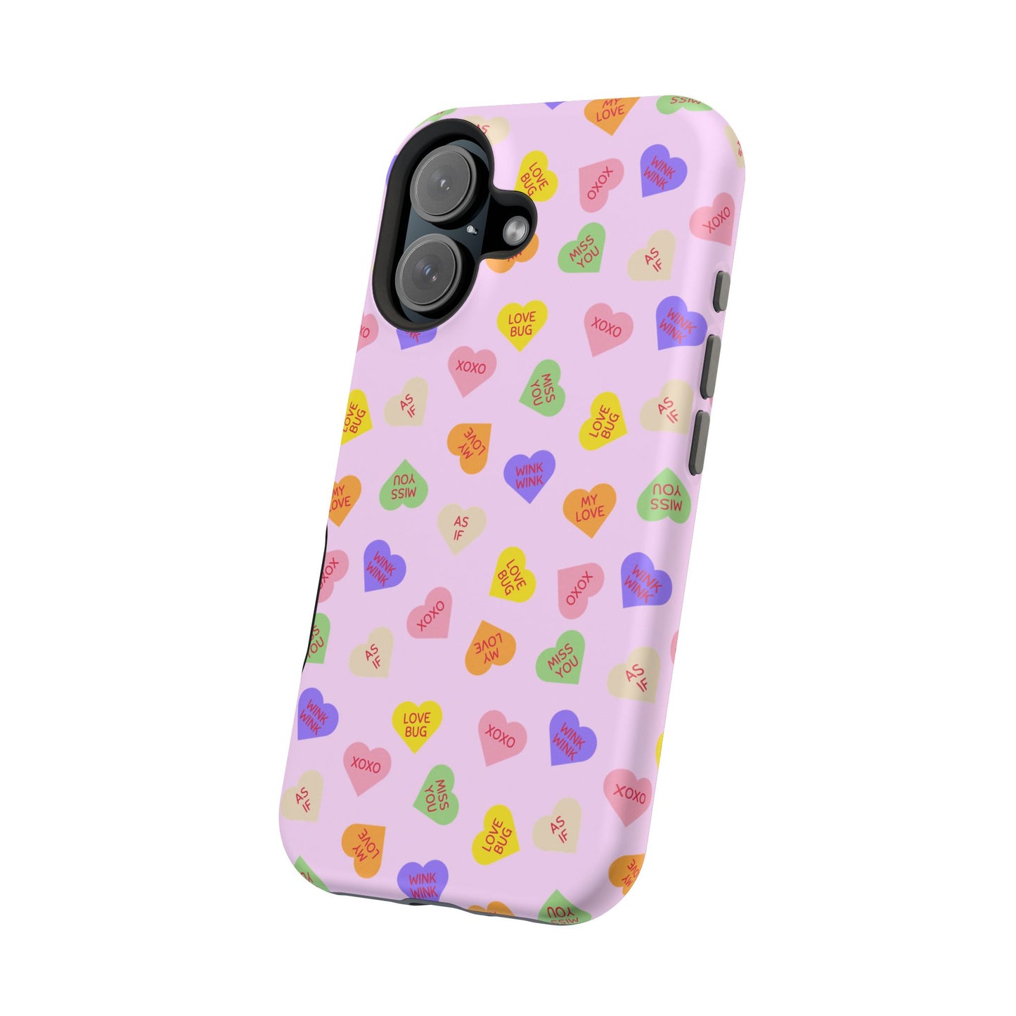 Sweet Candy Hearts, MagSafe Magnetic Tough Cases, iPhone 16 pro max case, Phone Accessories, Valentine's Day, Protective Phone Covers