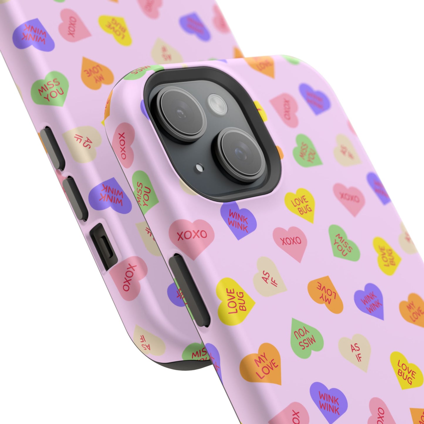 Sweet Candy Hearts, MagSafe Magnetic Tough Cases, iPhone 16 pro max case, Phone Accessories, Valentine's Day, Protective Phone Covers