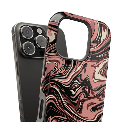 Black Cherry Swirl Design iPhone Phone Case, MagSafe Magnetic Tough Cases,  Phone Accessories, Unique Gifts, Protective Phone Covers
