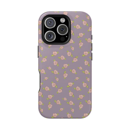 Candy Purple Coquette Pink Rosettes, MagSafe Magnetic Tough Cases,  Phone Accessories, Unique Gifts, Protective Phone Covers, Floral Design