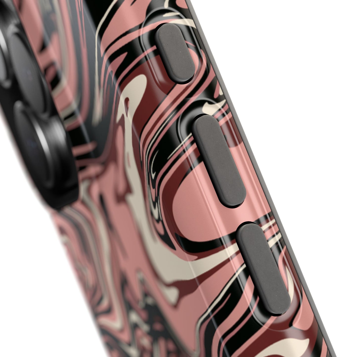 Black Cherry Swirl Design iPhone Phone Case, MagSafe Magnetic Tough Cases,  Phone Accessories, Unique Gifts, Protective Phone Covers