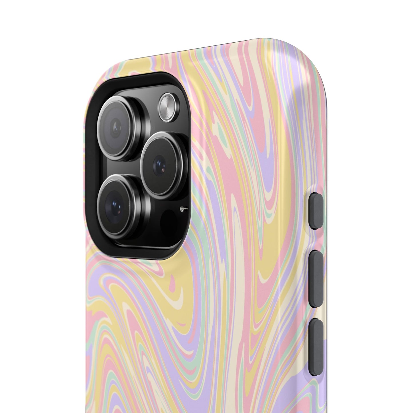 Pastel Swirl Design iPhone Phone Case, MagSafe Magnetic Tough Cases,  Phone Accessories, Unique Gifts, Protective Phone Covers, Floral Design