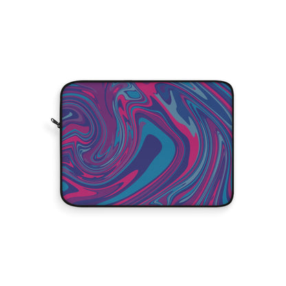 Blueberry Swirl Pattern Laptop Sleeve, Protective Computer Cover, Tech Accessories, Geometric Design Padded Case, Tablet Bag, Gift for Student