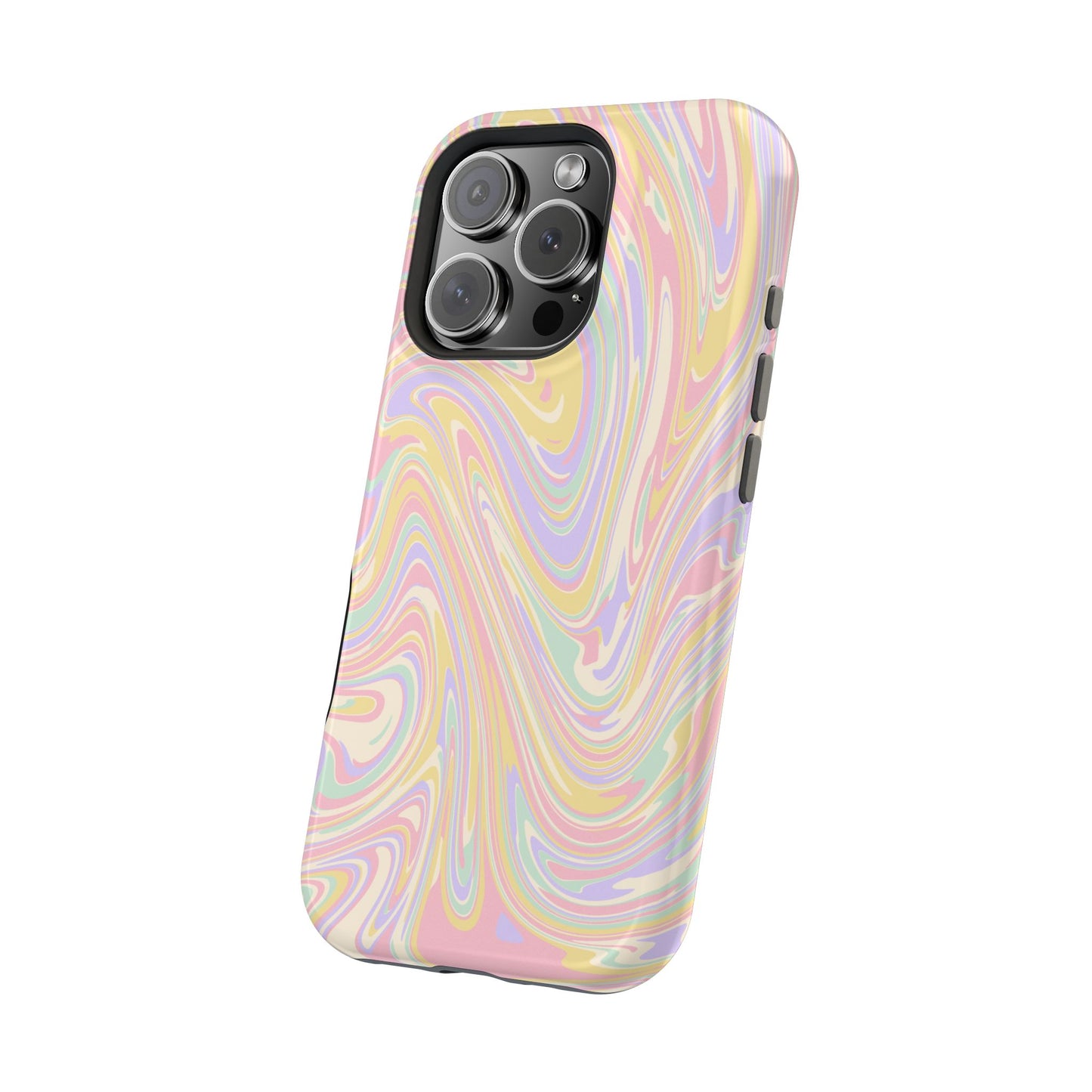 Pastel Swirl Design iPhone Phone Case, MagSafe Magnetic Tough Cases,  Phone Accessories, Unique Gifts, Protective Phone Covers, Floral Design