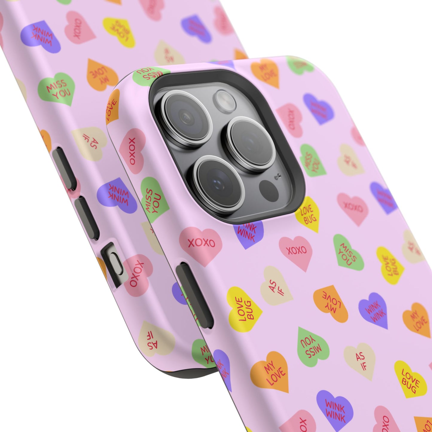 Sweet Candy Hearts, MagSafe Magnetic Tough Cases, iPhone 16 pro max case, Phone Accessories, Valentine's Day, Protective Phone Covers