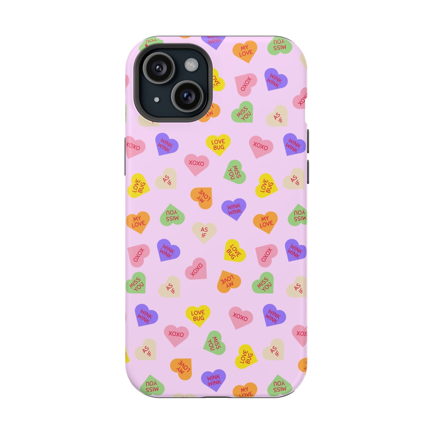 Sweet Candy Hearts, MagSafe Magnetic Tough Cases, iPhone 16 pro max case, Phone Accessories, Valentine's Day, Protective Phone Covers