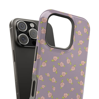 Candy Purple Coquette Pink Rosettes, MagSafe Magnetic Tough Cases,  Phone Accessories, Unique Gifts, Protective Phone Covers, Floral Design