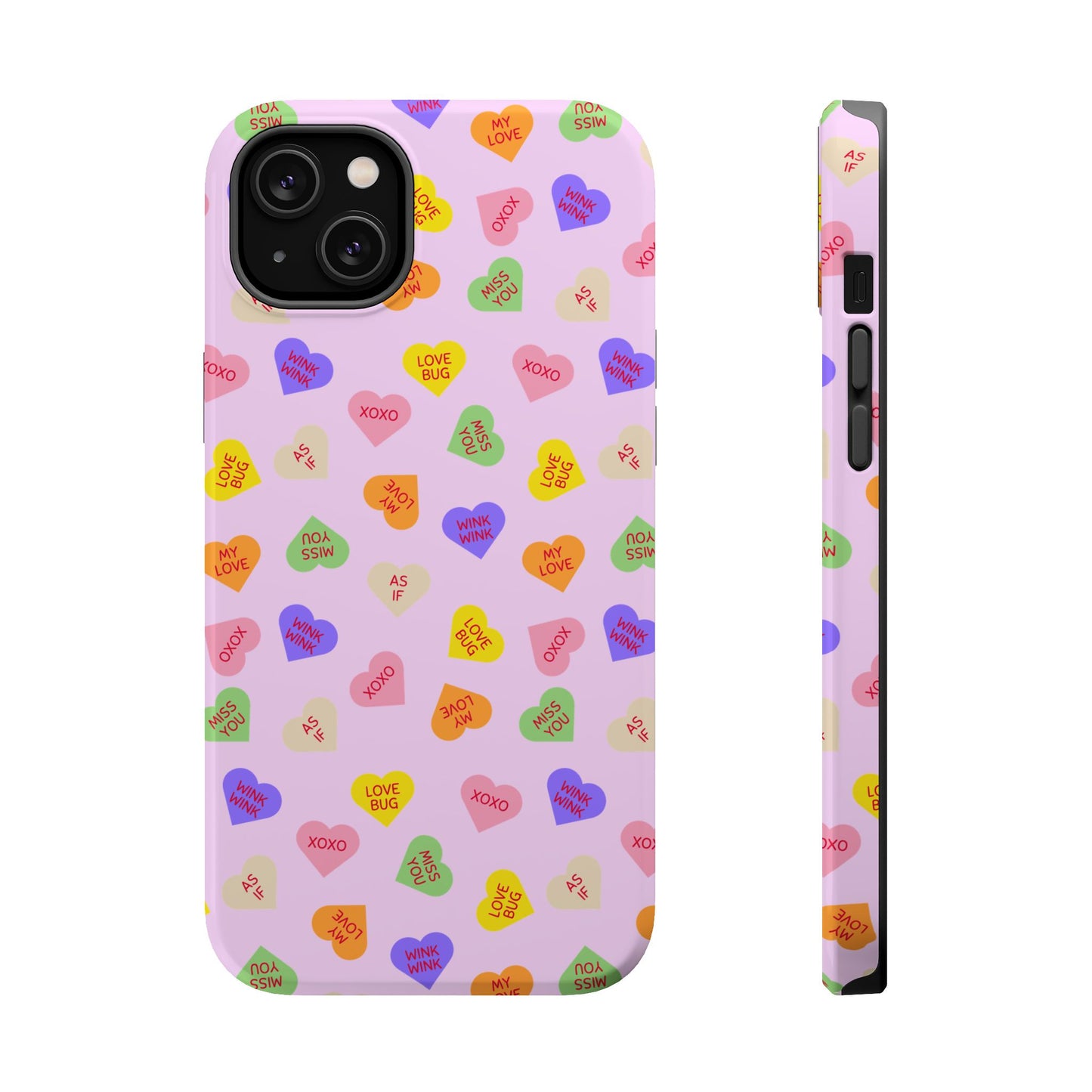 Sweet Candy Hearts, MagSafe Magnetic Tough Cases, iPhone 16 pro max case, Phone Accessories, Valentine's Day, Protective Phone Covers