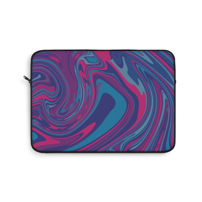 Blueberry Swirl Pattern Laptop Sleeve, Protective Computer Cover, Tech Accessories, Geometric Design Padded Case, Tablet Bag, Gift for Student