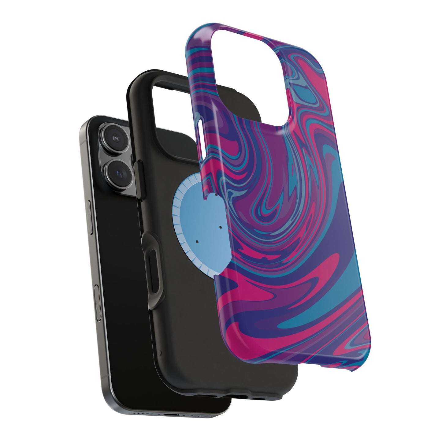 Blueberry Swirl, MagSafe Magnetic Tough Cases, iPhone 16 pro max case, Phone Accessories, Unique Gifts, Protective Phone Covers