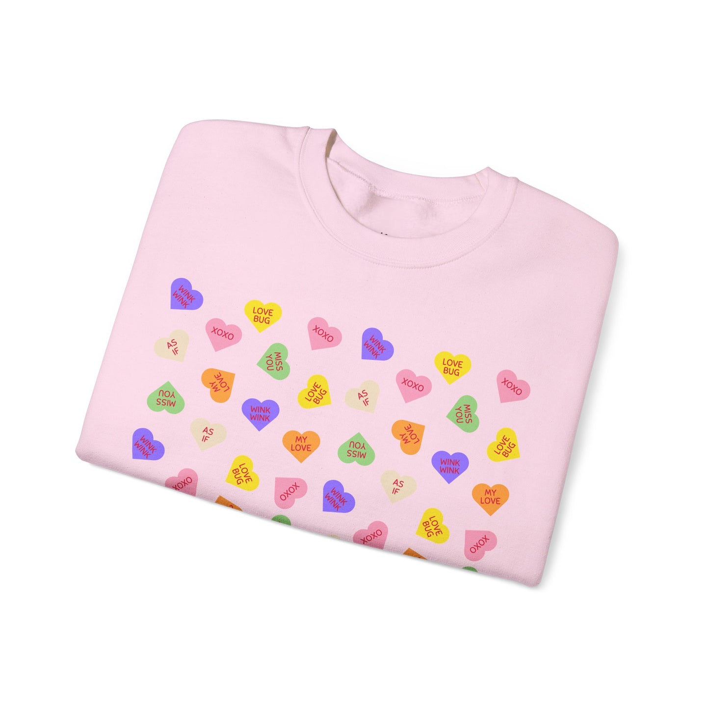 Sweet Heart Candy Valentine Sweatshirt, Crewneck Jumper, Unisex Sweater, Cozy Pullover, Winter Fashion Top