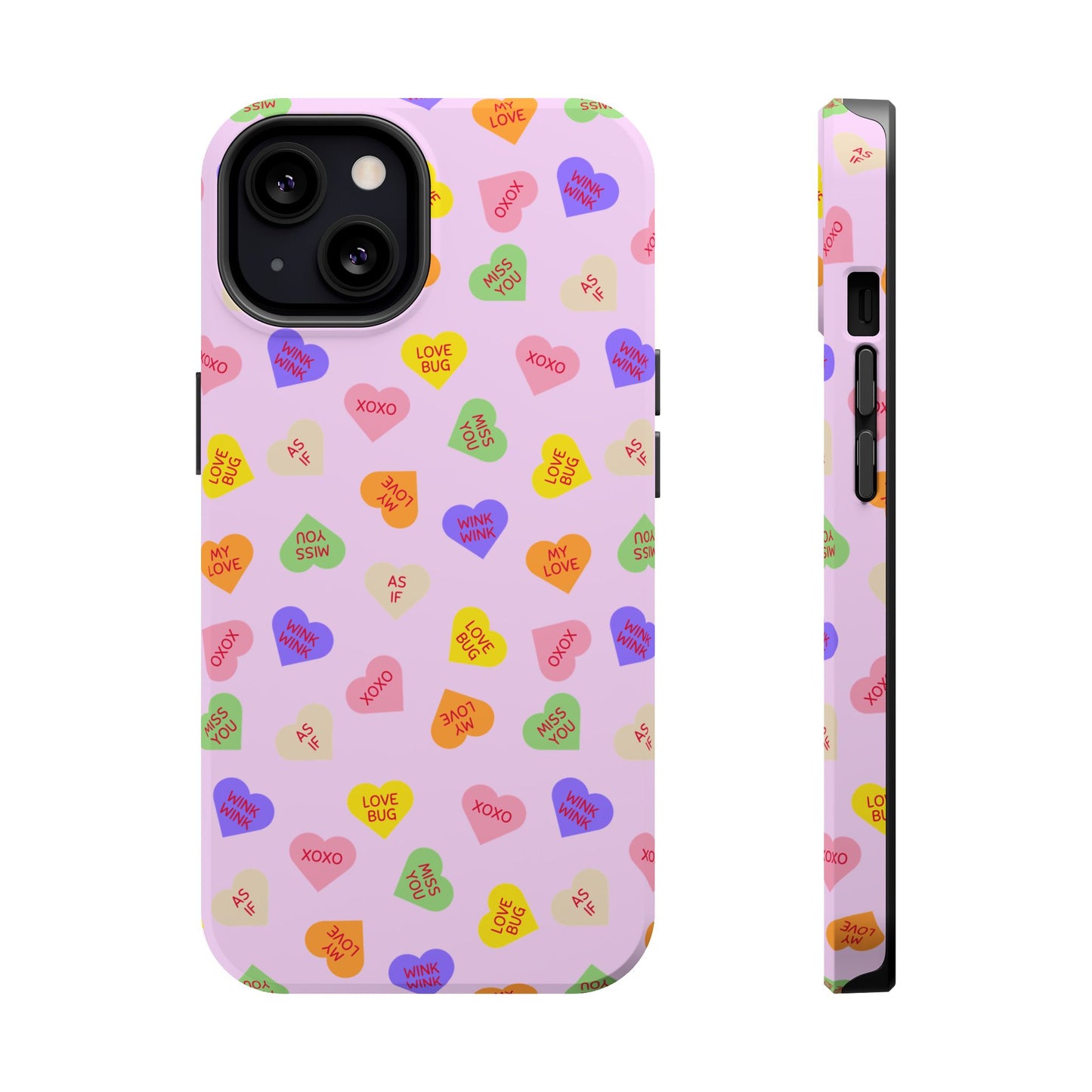 Sweet Candy Hearts, MagSafe Magnetic Tough Cases, iPhone 16 pro max case, Phone Accessories, Valentine's Day, Protective Phone Covers