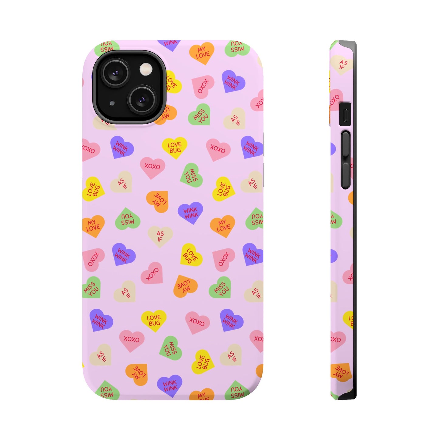 Sweet Candy Hearts, MagSafe Magnetic Tough Cases, iPhone 16 pro max case, Phone Accessories, Valentine's Day, Protective Phone Covers